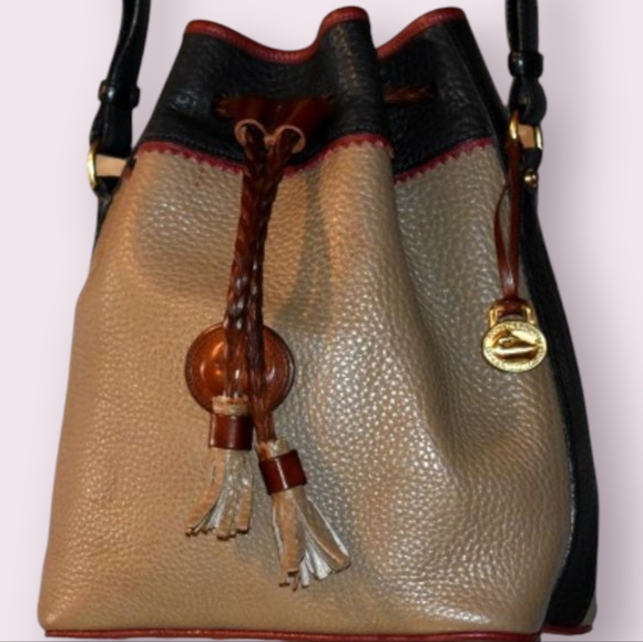 Vintage / Rare DOONEY & BOURKE® All Weather Leather® Teton Drawstring Bucket Bag - Picture 5 of 5